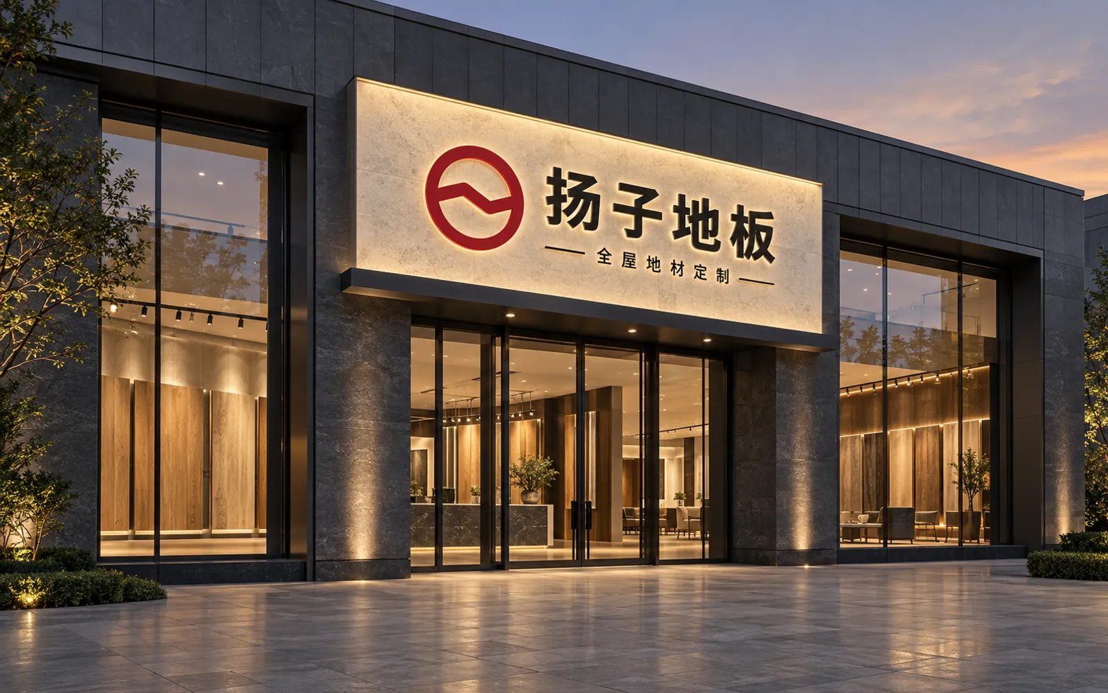 扬子地板专卖店统一形象门头